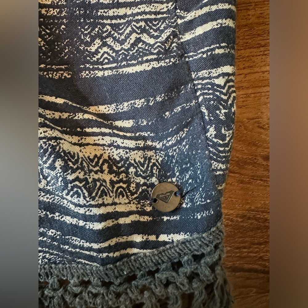 Roxy One Size Open Front Kimono Fringe Cardigan - Picture 4 of 7